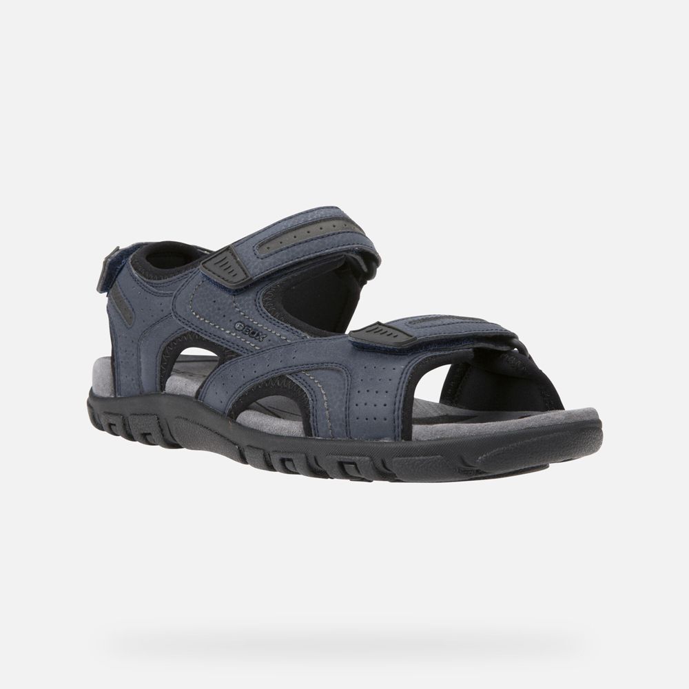 Geox Sandals Navy Strada - Geox Mens Shoes - CLUDNH350